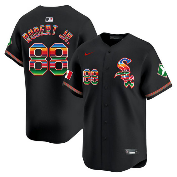 Men's Chicago White Sox #88 Luis Robert Jr. Black Mexico Vapor Premier Limited Stitched Baseball Jersey