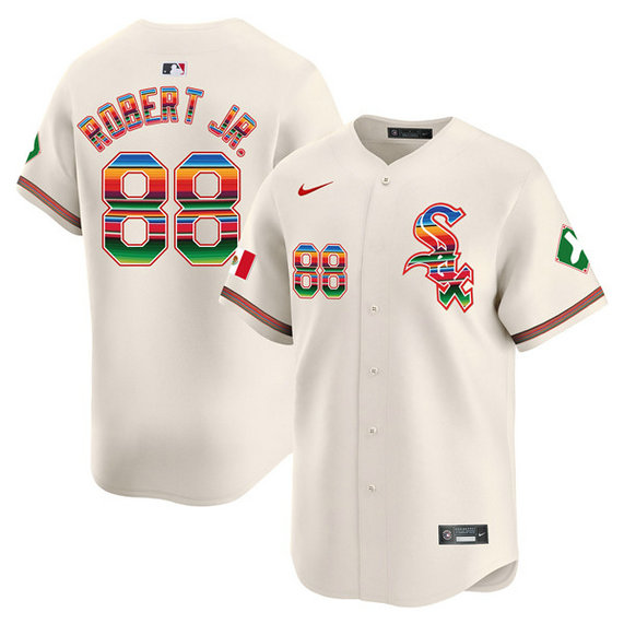 Men's Chicago White Sox #88 Luis Robert Jr. Cream Mexico Vapor Premier Limited Stitched Baseball Jersey