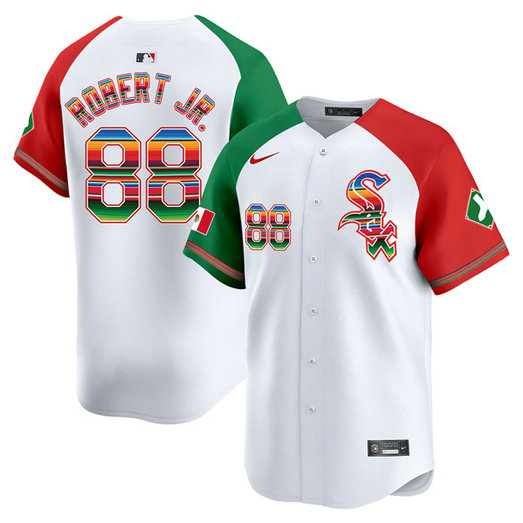 Men's Chicago White Sox #88 Luis Robert Jr. White Mexico Vapor Premier Limited Stitched Baseball Jersey
