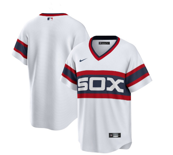 Men's Chicago White Sox Blank White Cool Base Stitched Jersey