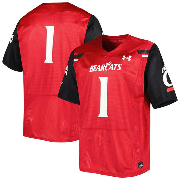 Men's Cincinnati Bearcats #1 Red Stitched Football Jersey