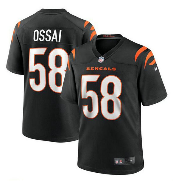 Men's Cincinnati Bengals #58 Joseph Ossai Black Stitched Game Jersey