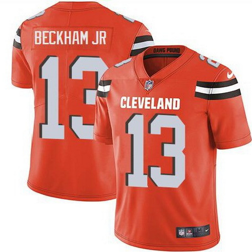Men's Cleveland Browns #13 Odell Beckham Jr Orange Limited Jersey