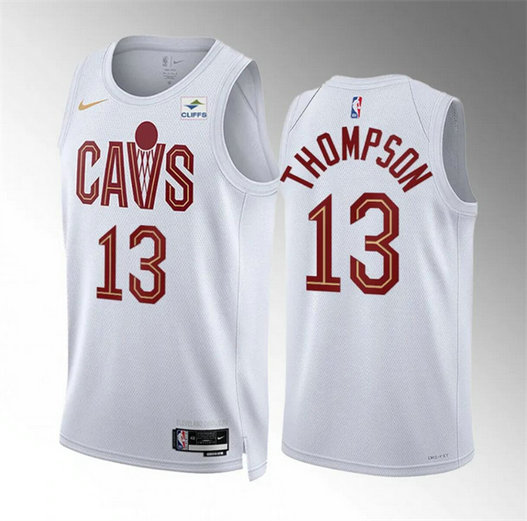 Men's Cleveland Cavaliers #13 Tristan Thompson White Association Edition Stitched Jersey