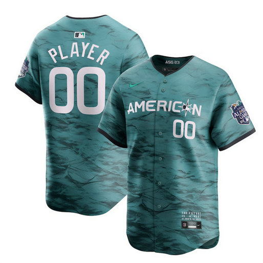 Men's Cleveland Guardians Active Player Custom Teal 2023 All-Star Cool Base Stitched Jersey