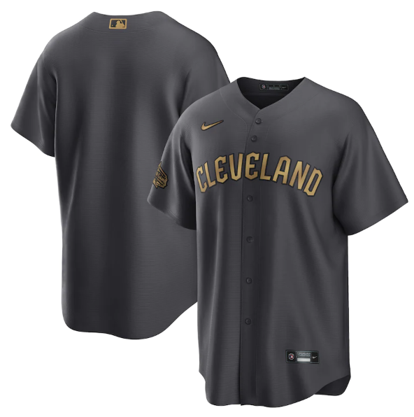 Men's Cleveland Guardians Blank 2022 All-Star White Cool Base Stitched Baseball Jersey
