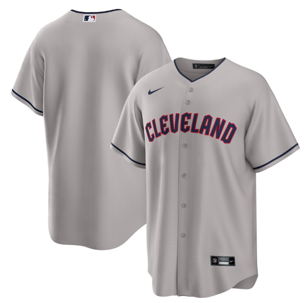 Men's Cleveland Guardians Gray Cool Base Stitched Baseball Jersey