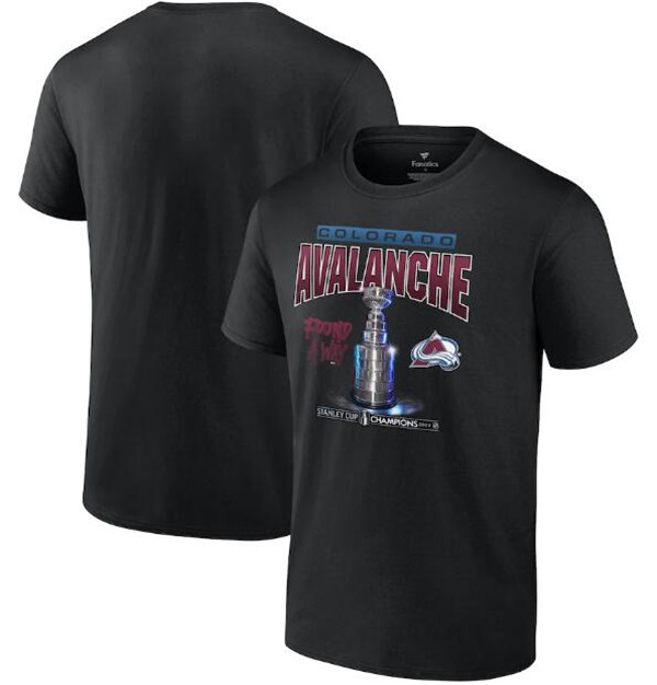 Men's Colorado Avalanche Black 2022 Stanley Cup Champions Found A Way 3D T-Shirt
