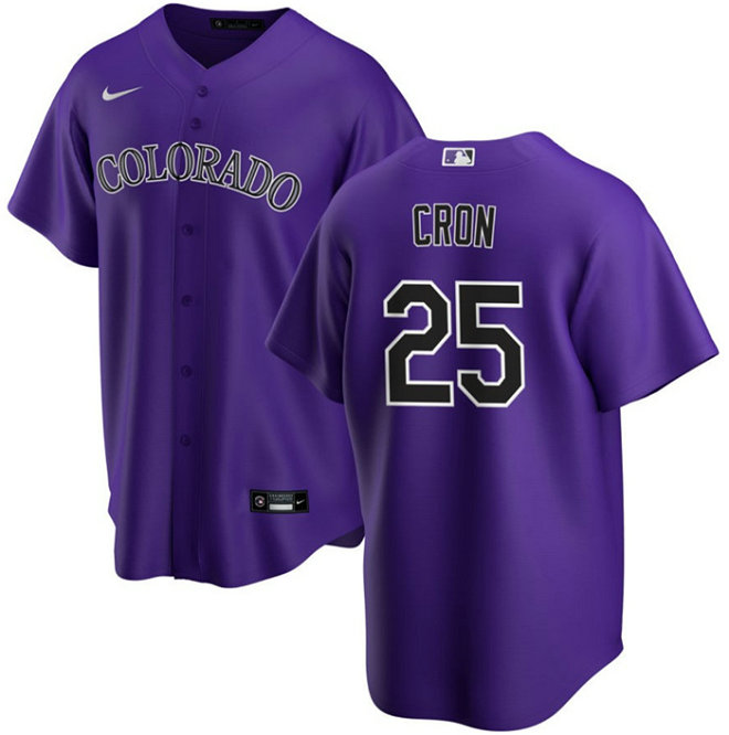 Men's Colorado Rockies #25 C.J. Cron Purple Stitched Baseball Jersey