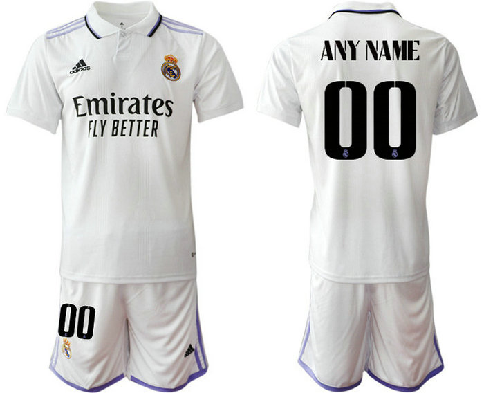 Men's Custom Real Madrid Home Jersey