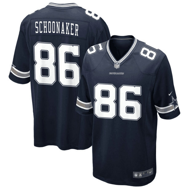 Men's Dallas Cowboys  #86 Luke Schoonmaker  Navy Vapor Untouchable Stitched Jersey