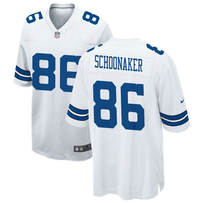 Men's Dallas Cowboys  #86 Luke Schoonmaker  White Vapor Untouchable Stitched Jersey