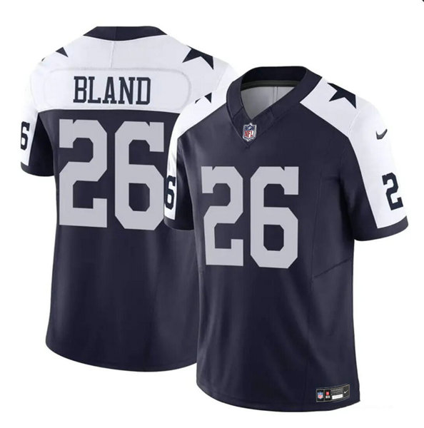 Men's Dallas Cowboys #26 DaRon Bland White Navy 2023 F.U.S.E. Vapor Untouchable Limited Football Stitched Jersey