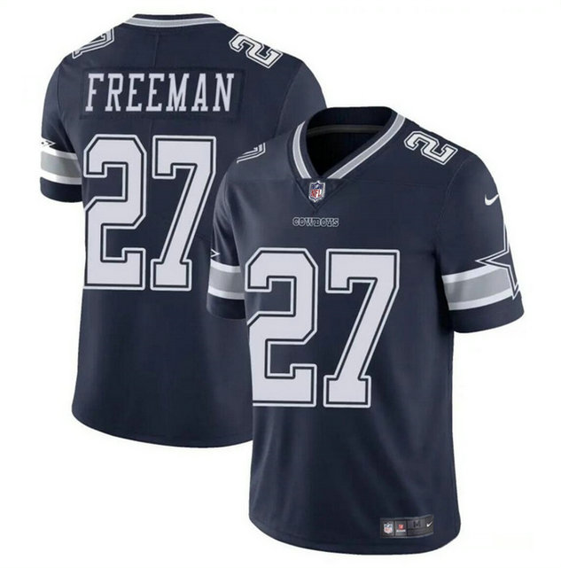 Men's Dallas Cowboys #27 Royce Freeman Navy Vapor Untouchable Limited Stitched Football Jersey