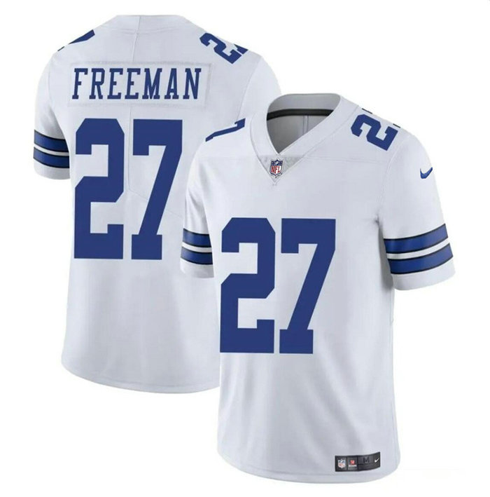 Men's Dallas Cowboys #27 Royce Freeman White Vapor Untouchable Limited Stitched Football Jersey