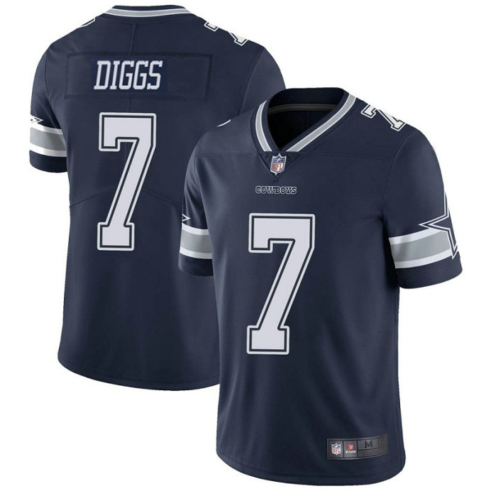 Men's Dallas Cowboys #7 Trevon Diggs 2021 Navy Vapor Limited Stitched Jersey