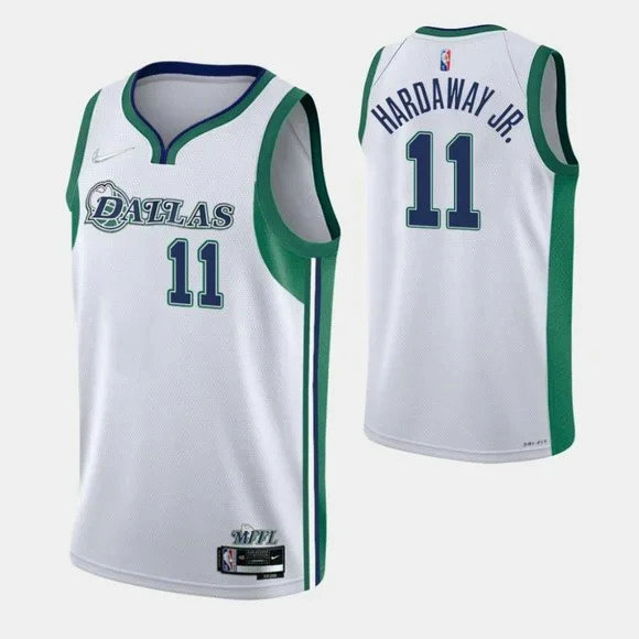 Men's Dallas Mavericks #11 Tim Hardaway Jr. 2021 22 White City Edition Stitched Jersey
