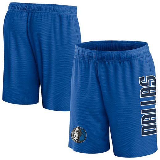 Men's Dallas Mavericks Blue Post Up Mesh Shorts