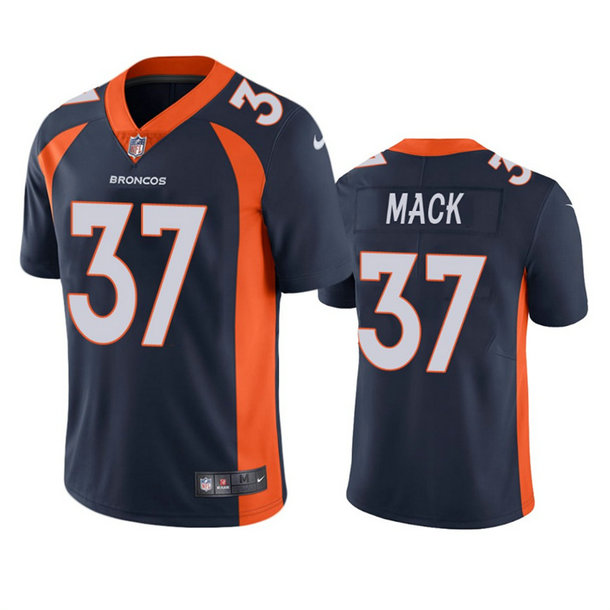 Men's Denver Broncos #37 Marlon Mack Navy Vapor Untouchable Stitched Jersey