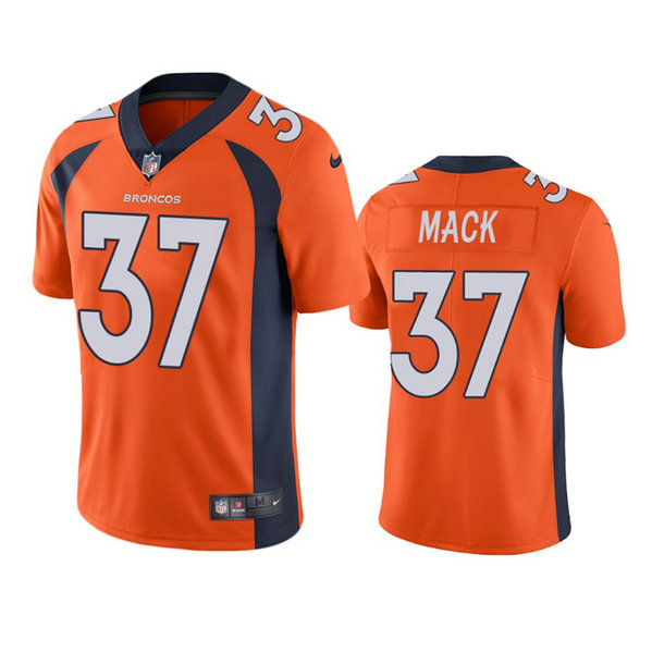 Men's Denver Broncos #37 Marlon Mack Orange Vapor Untouchable Stitched Jersey