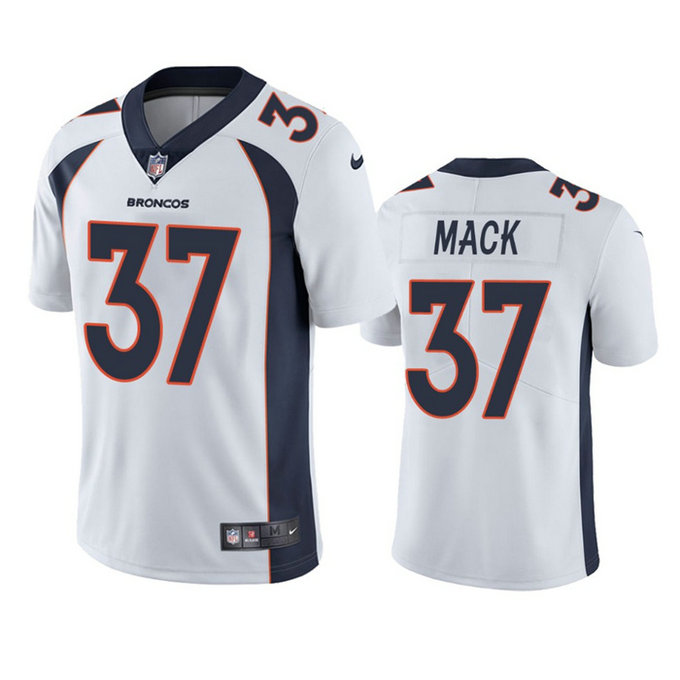 Men's Denver Broncos #37 Marlon Mack White Vapor Untouchable Stitched Jersey