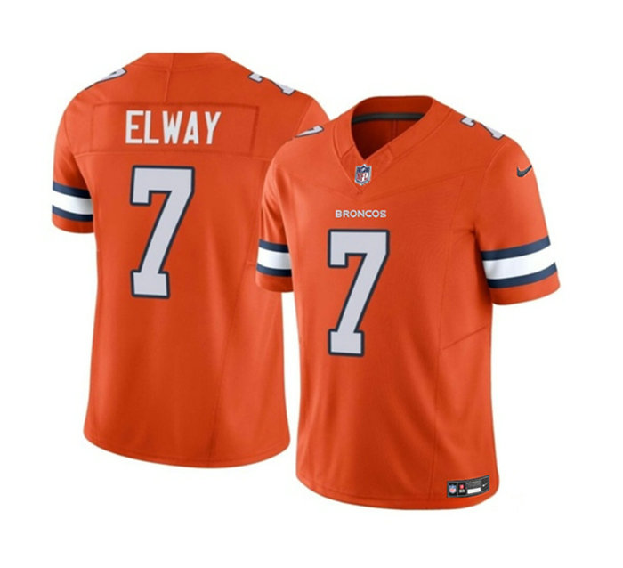 Men's Denver Broncos #7 John Elway Orange 2023 F.U.S.E. Vapor Untouchable Stitched Jersey