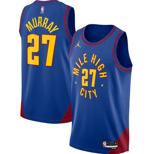 Men's Denver Nuggets #27 Jamal Murray Blue 2022 23 Statement Edition Stitched Jersey