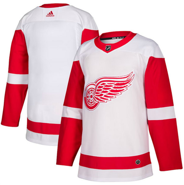 Men's Detroit Red Wings Blank White Stitched Jersey