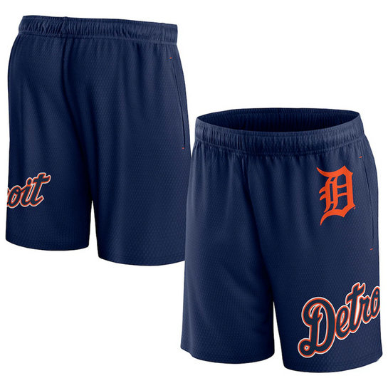 Men's Detroit Tigers Navy Clincher Mesh Shorts