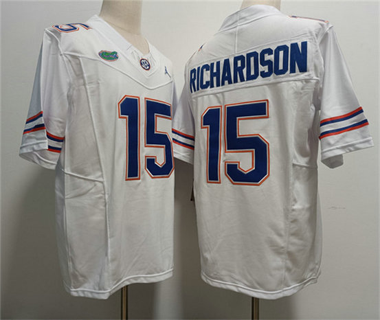 Men's Florida Gators #15 Anthony Richardson White Stitched Jersey