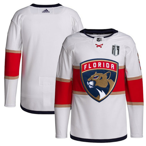 Men's Florida Panthers Blank White 2023 Stanley Cup Final Stitched Jersey