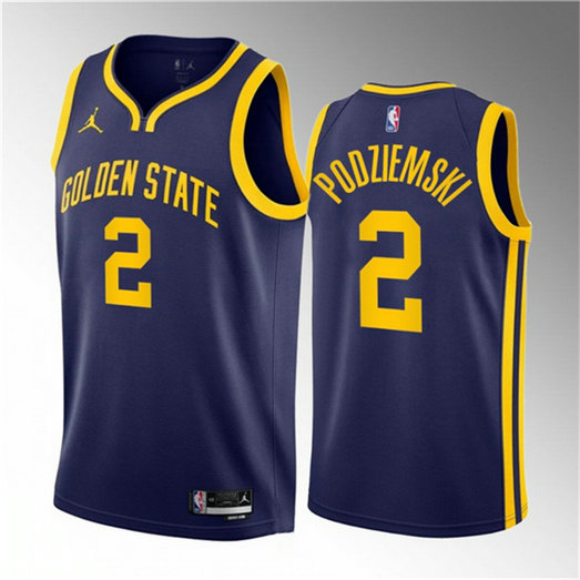Men's Golden State Warriors #2 Brandin Podziemski Black 2023 Draft City Edition Swingman Stitched Basketball JerseyS