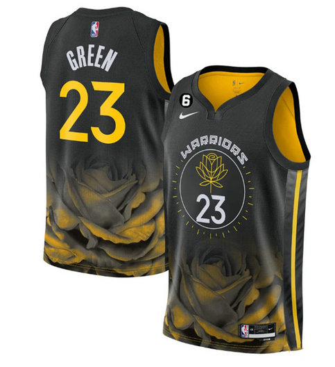 Men's Golden State Warriors #23 Draymond Green 2022 2023 Black City Edition Stitched Basketball Jersey