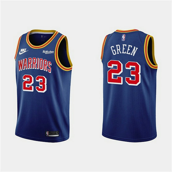 Men's Golden State Warriors #23 Draymond Green Blue Stitched Basketball Jersey