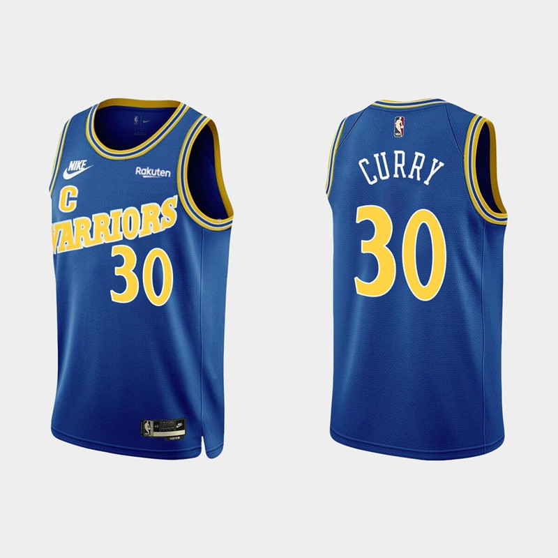 Men's Golden State Warriors #30 Stephen Curry 2022 Classic Edition Royal Stitched Basketball Jersey