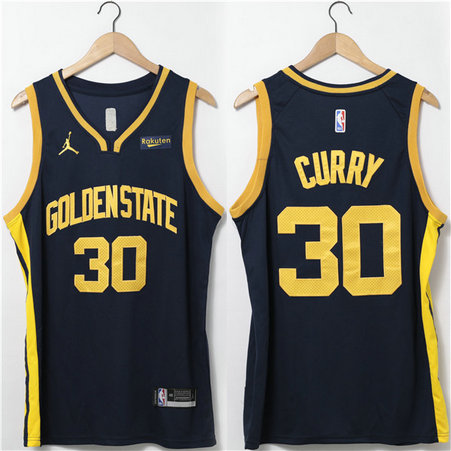 Men's Golden State Warriors #30 Stephen Curry Black Stitched Jersey