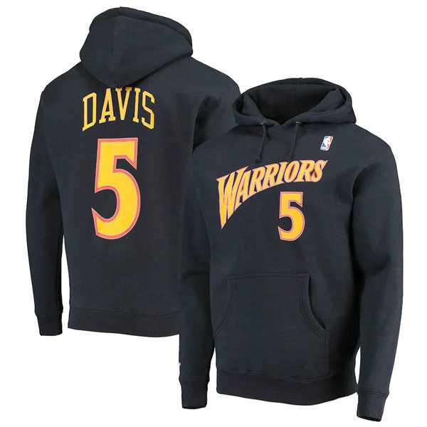 Men's Golden State Warriors #5 Kevon Looney 2021 Black Pullover Hoodie
