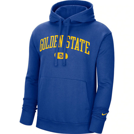 Men's Golden State Warriors 2021 Blue Heritage Essential Pullover Hoodie
