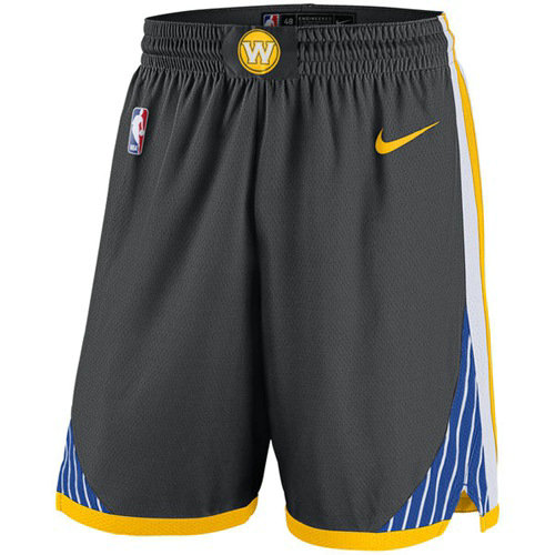 Men's Golden State Warriors Nike Gray Statement Swingman Basketball Shorts