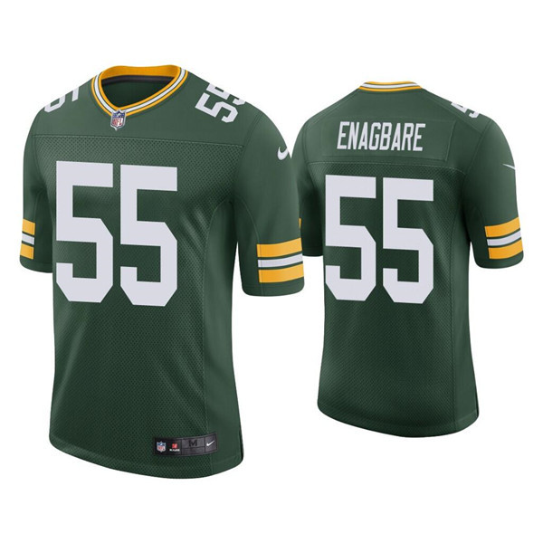 Men's Green Bay Packers #55 Kingsley Enagbare Green Stitched Football Jerseys