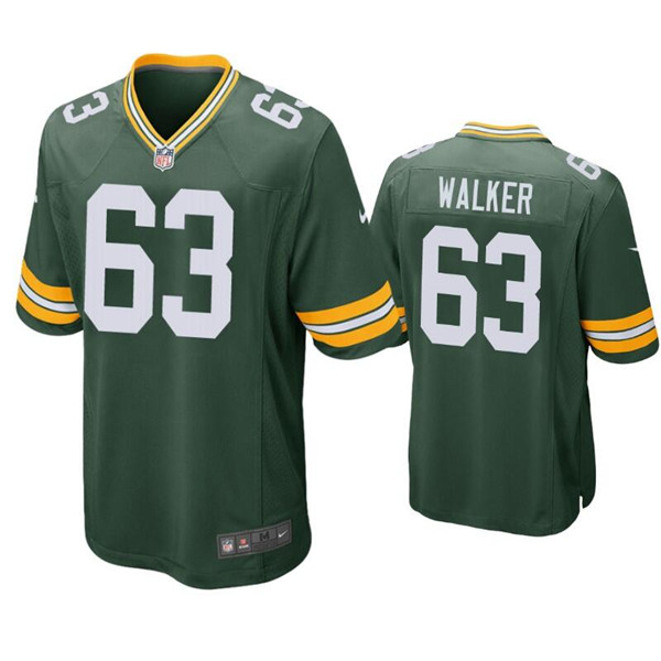 Men's Green Bay Packers #63 Rasheed Walker Green Stitched Football Jerseys