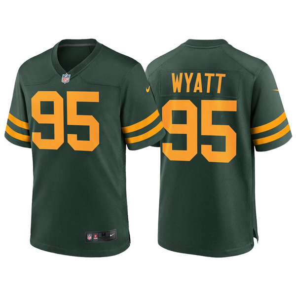 Men's Green Bay Packers #95 Devonte Wyatt Green Stitched Football JerseyS