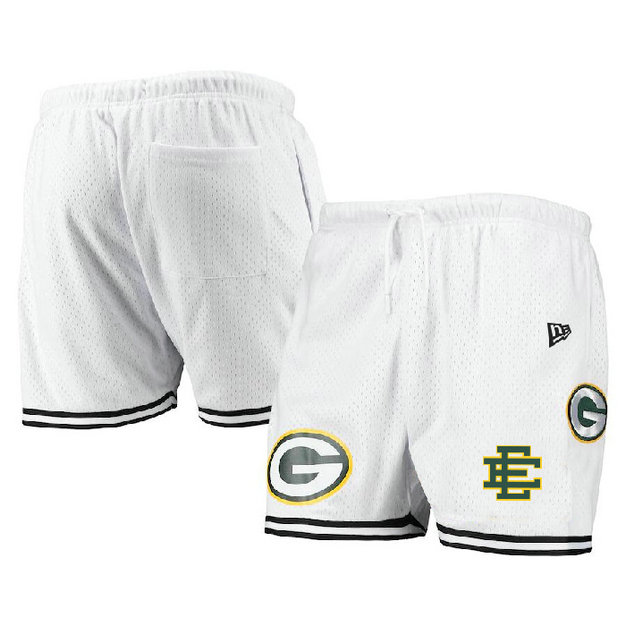 Men's Green Bay Packers Pro White Green Shorts
