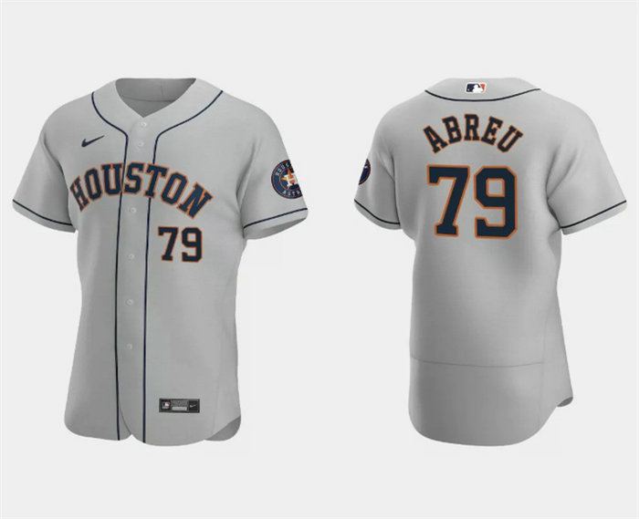 Men's Houston Astros #79 José Abreu Grey Flex Base Stitched Jersey