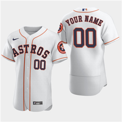 Men's Houston Astros Custom Nike White Flexbase Jersey