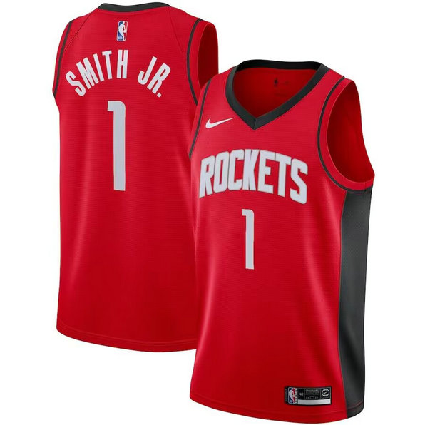 Men's Houston Rockets #1 Jabari Smith Jr Red Stitched Basketball Jersey