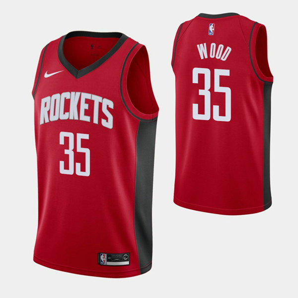 Men's Houston Rockets #35 Christian Wood Red Stitched Basketball Jersey