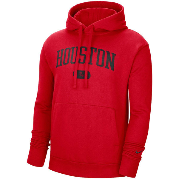 Men's Houston Rockets 2021 Red Heritage Essential Pullover Hoodie
