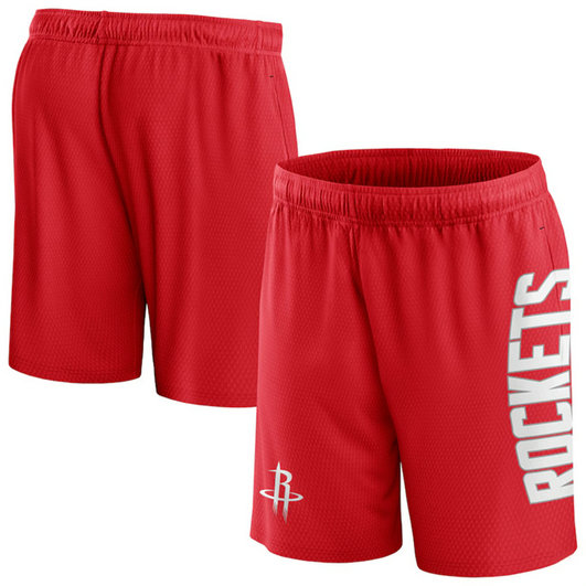 Men's Houston Rockets Red Post Up Mesh Shorts