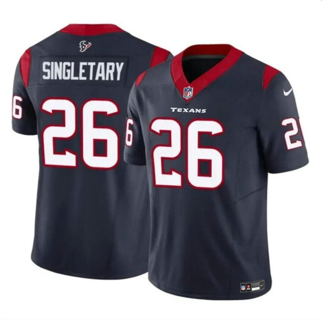 Men's Houston Texans #26 Devin Singletary Navy 2023 F.U.S.E Vapor Untouchable Stitched Football Jersey